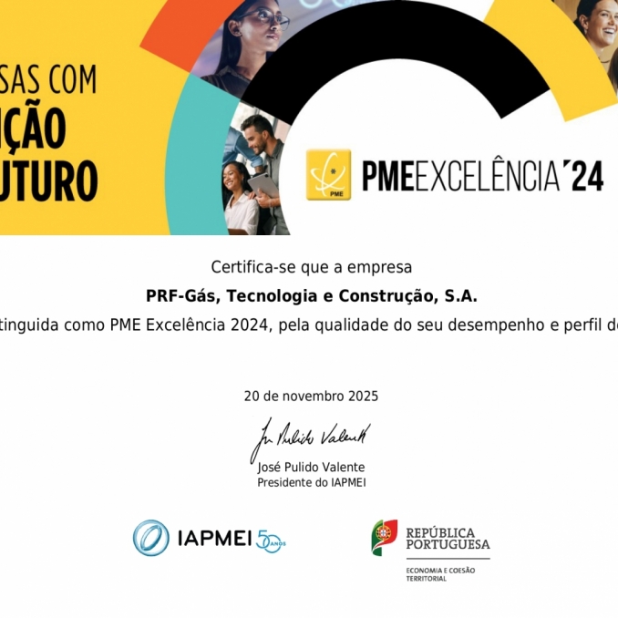 PRF Gas Solutions renovou o estatuto PME Excelncia