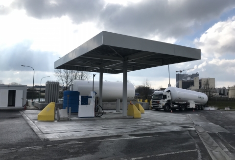 Nuova stazione di rifornimento LNG in Belgio.