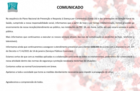 Comunicado Covid-19